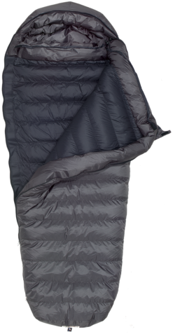 Roomy cold-weather sleeping bag