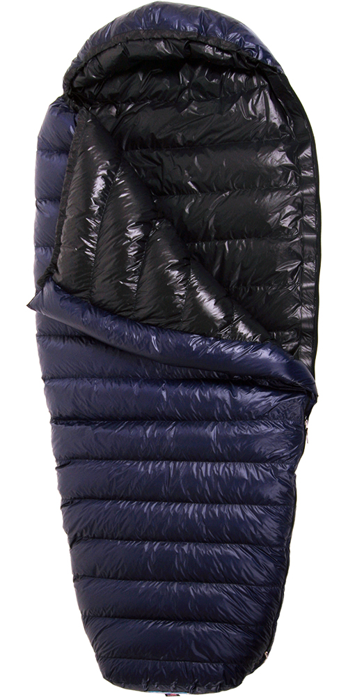Ultralight sleeping bag for side sleepers
