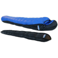 Down sleeping bag expander for mummy bags